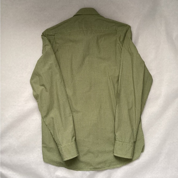 Hugo Boss Green Check Dress Shirt, Size S - Picture 4 of 7